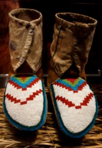 Plains Cree moccasins, c. 1890 - Bata Shoe Museum - DSC00597