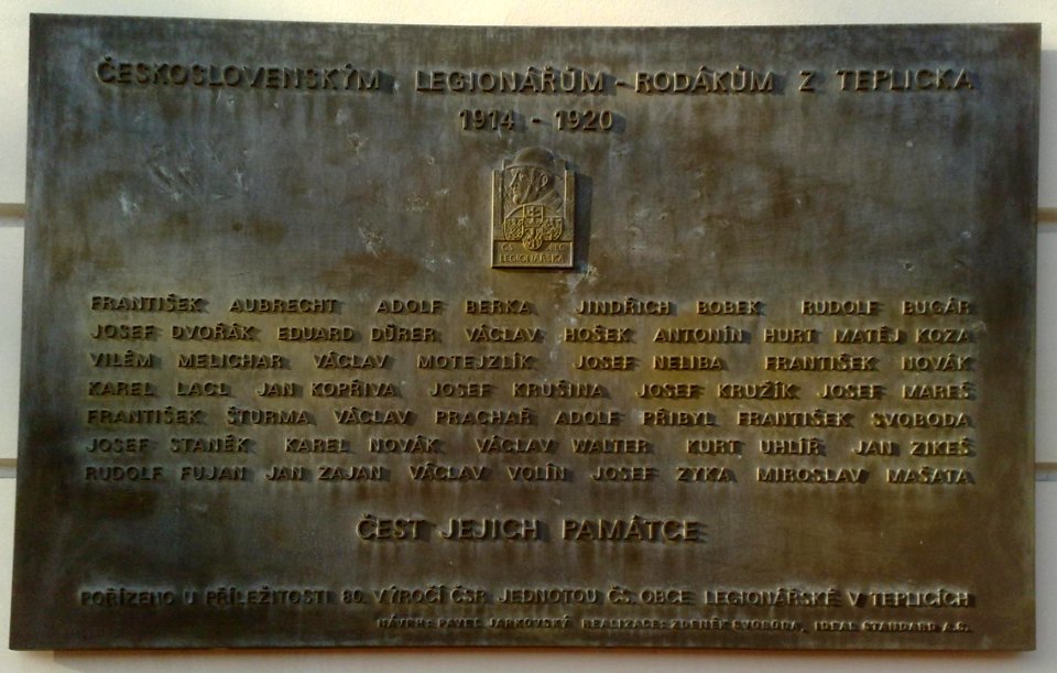 Plaketa v Teplicích