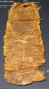 Plain-weave sandal, Kayenta Anasazi, Davis Kiva Site, Utah, 900-1300 AD, twisted yucca leaves - Natural History Museum of Utah - DSC07388