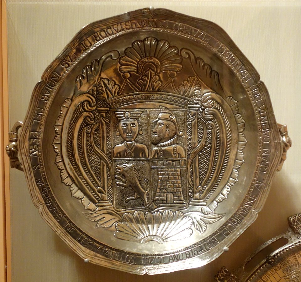 Pizarro Commemorative Plate, maker unknown, Peru, 19th century, silver - Brooklyn Museum - DSC09500