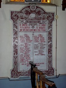 Polincove (Pas-de-Calais, Fr) église Saint-Léger plaque mémorial de guerre