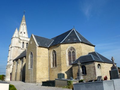 Polincove (Pas-de-Calais, Fr) église Saint-Léger extérieur