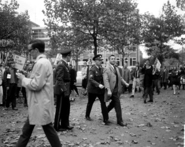 Politie arresteert op het Museumplein enkele demonstranten, Bestanddeelnr 919-6888