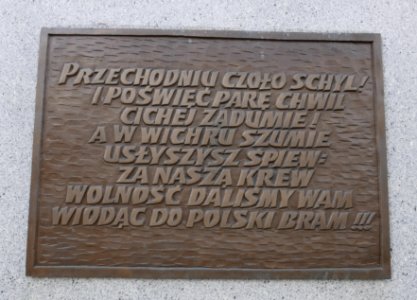 POL Skoczów pomnik Naszym Bohaterom 1919 tablica 2