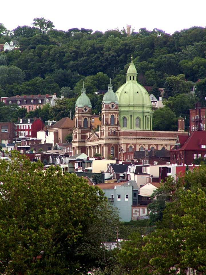 Polish Hill from Herr’s Island Railroad Bridge, 2015-06-28, 01