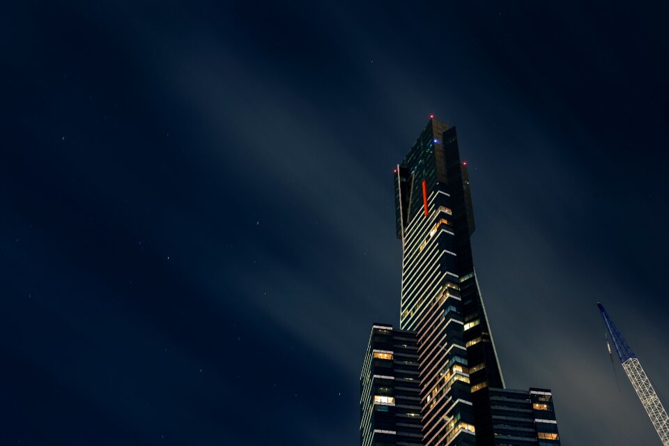 Modern night skyscraper