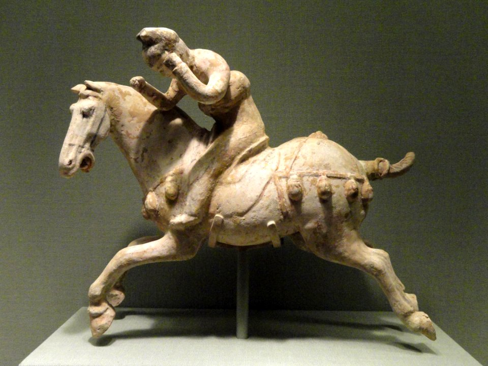 Polo Player, China, Tang dynasty, c. 7th century, ceramic with pigments - San Diego Museum of Art - DSC06493