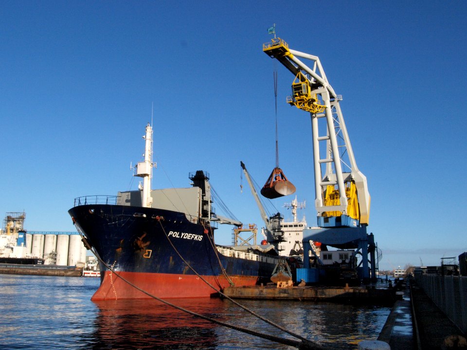 Polydefkis IMO 8116984 being unloaded at Amsterdam, The Netherlands