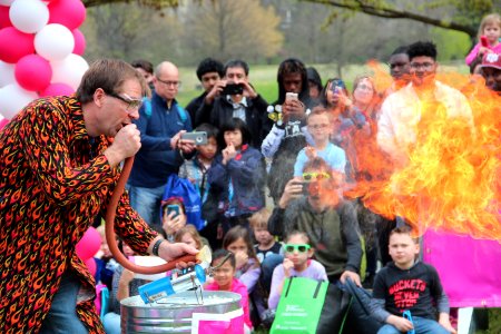 Pollen fire, Atlanta Science Festival, March 2018 2