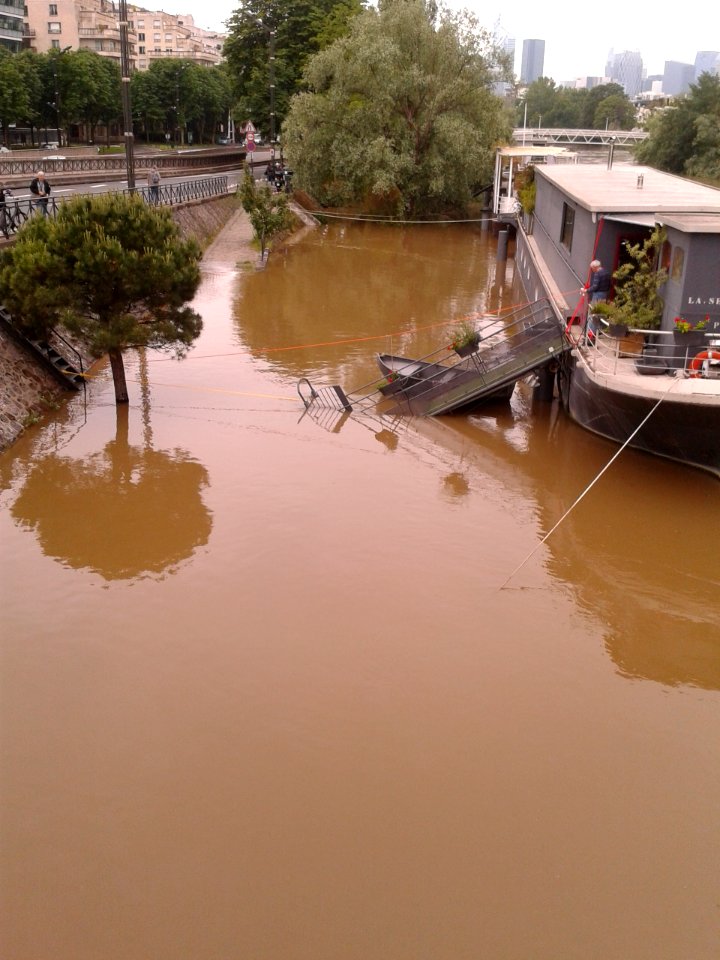 Pont de Levallois Seine en Crue Juin 2016 08