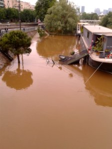 Pont de Levallois Seine en Crue Juin 2016 08