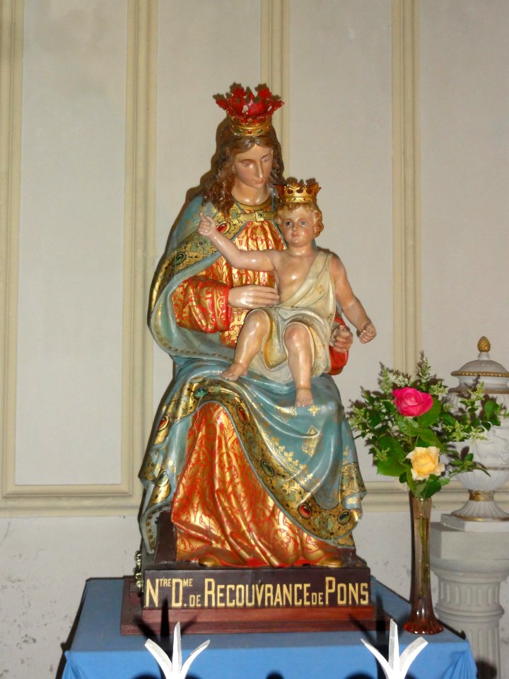 Pons (Charente-Maritime) église Saint-Martin, statue N.D. de Recouvrance de Pons