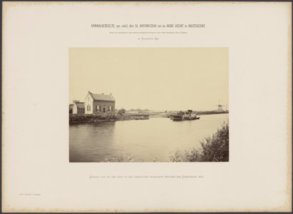 Pont en ponthaven met pontwachterswoning in de weg bezuiden de Diemen. Gezicht v, Bestanddeelnr 345 photo