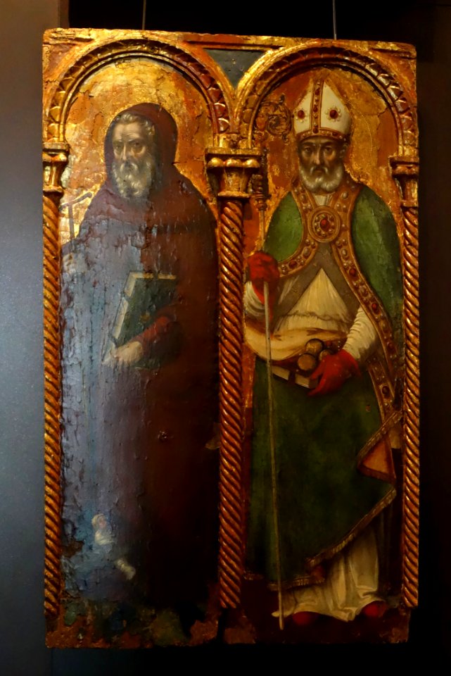 Polyptych from the Church of Sant' Alberto, Sestri Ponente (Genova), view 3, by the Maestro di Legnaro, first half of the 16th century, oil on wood - Museo Diocesano (Genoa) - DSC01376