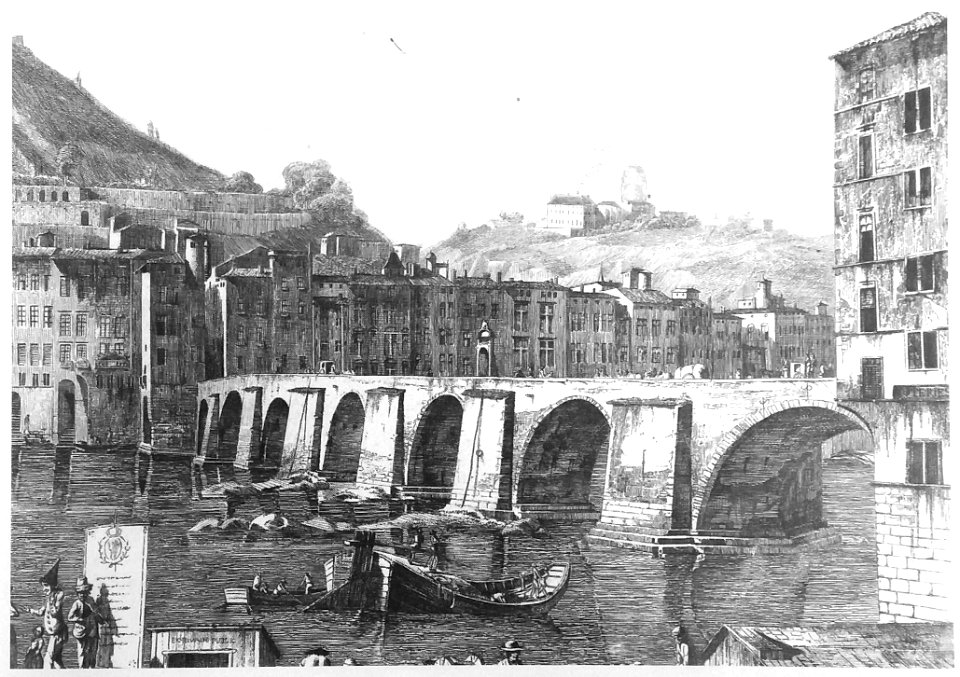 Pont du Change au milieu du XVIIIe siècle - AML 5Ph2304
