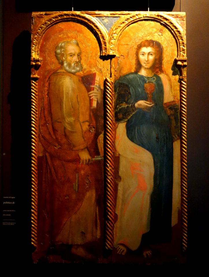 Polyptych from the Church of Sant' Alberto, Sestri Ponente (Genova), view 2, by the Maestro di Legnaro, first half of the 16th century, oil on wood - Museo Diocesano (Genoa) - DSC01373