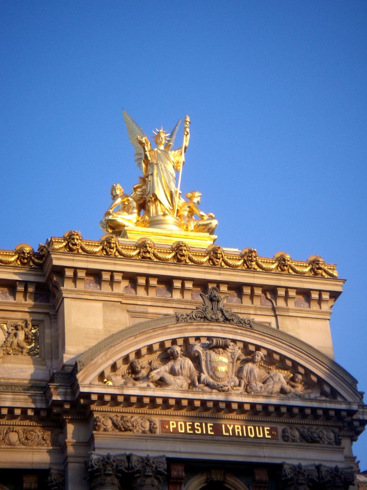 Poetry (sculpture) by Charles-Alphonse Gumery, Opéra Garnier, 31 January 2009