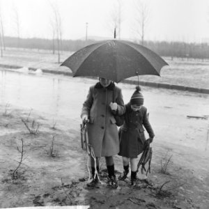 Plotselinge dooi. Grote teleurstelling voor schaatsliefhebbers, Bestanddeelnr 915-8835