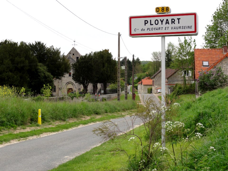 Ployart-et-Vaurseine (Aisne) city limit sign Ployart
