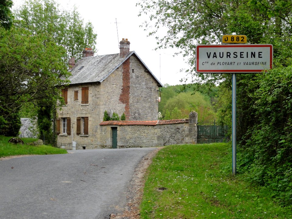 Ployart-et-Vaurseine (Aisne) city limit sign Vaurseine