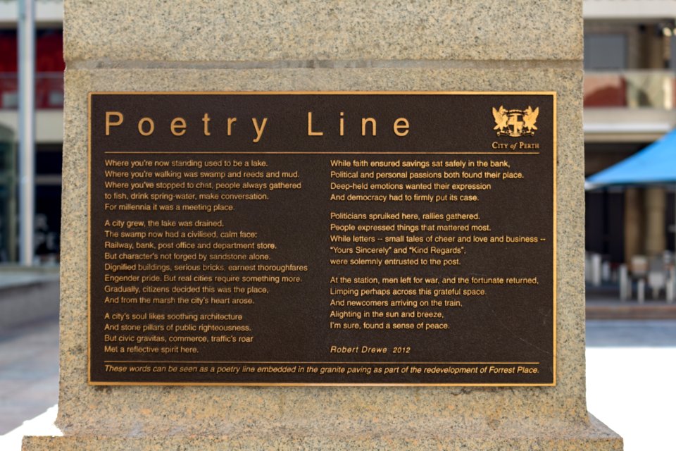 Poetry Line plaque, January 2018
