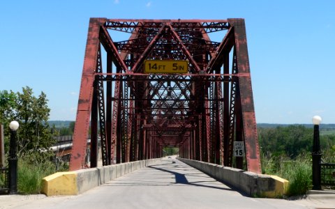 Plattsmouth US34 x Missouri R. 1929 bridge from SW 2 photo