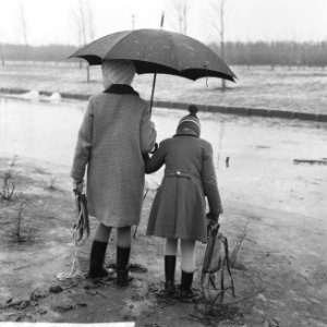 Plotselinge dooi. Grote teleurstelling voor schaatsliefhebbers, Bestanddeelnr 915-8834