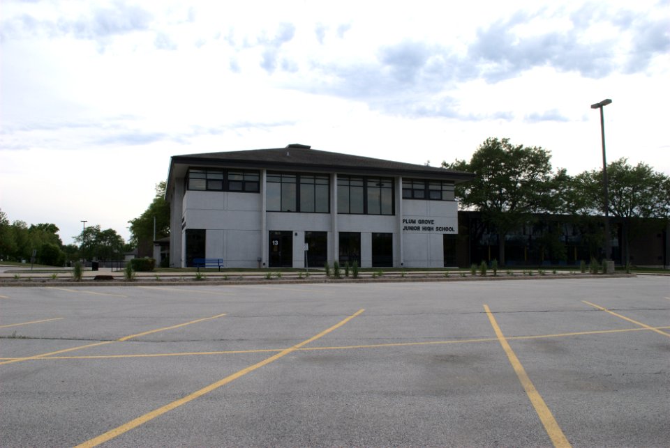 Plum Grove Junior High School from Plum Grove Road