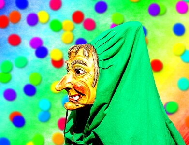 Mask carnival witch colorful