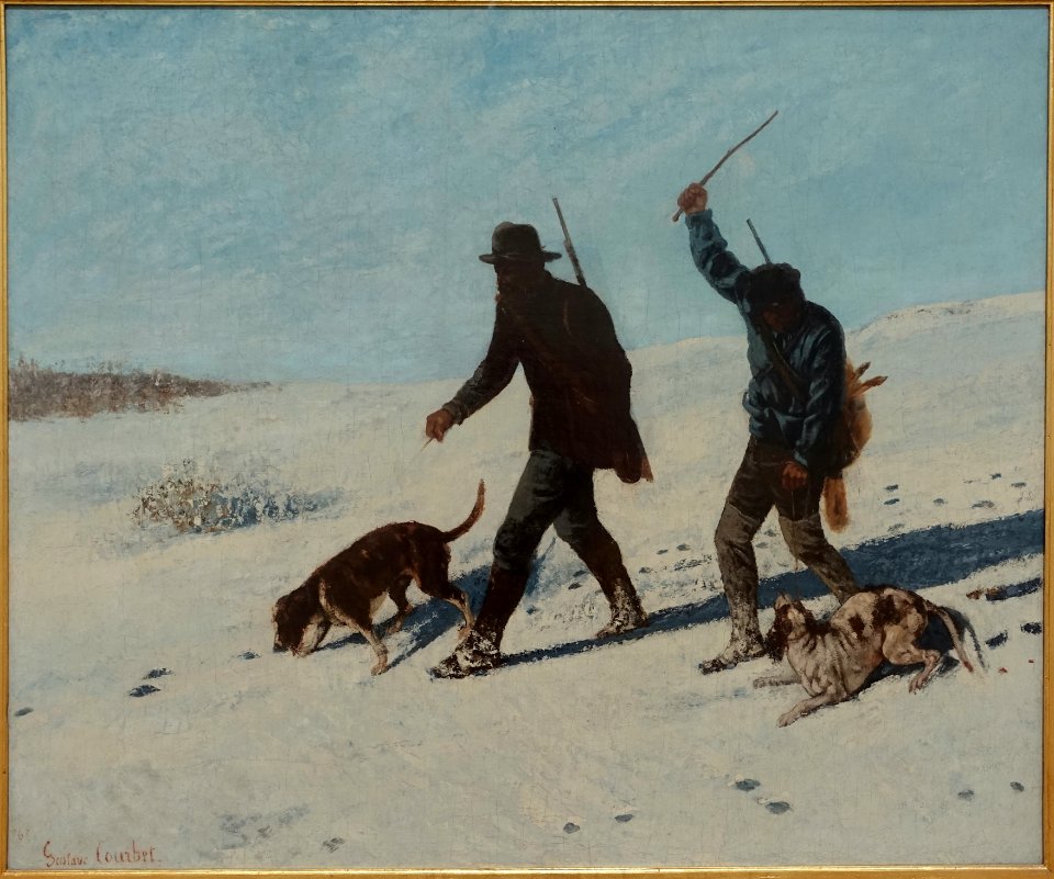 Poachers in the snow by Gustave Courbet, 1867 - Galleria nazionale d'arte moderna - Rome, Italy - DSC05524