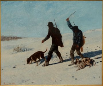 Poachers in the snow by Gustave Courbet, 1867 - Galleria nazionale d'arte moderna - Rome, Italy - DSC05524