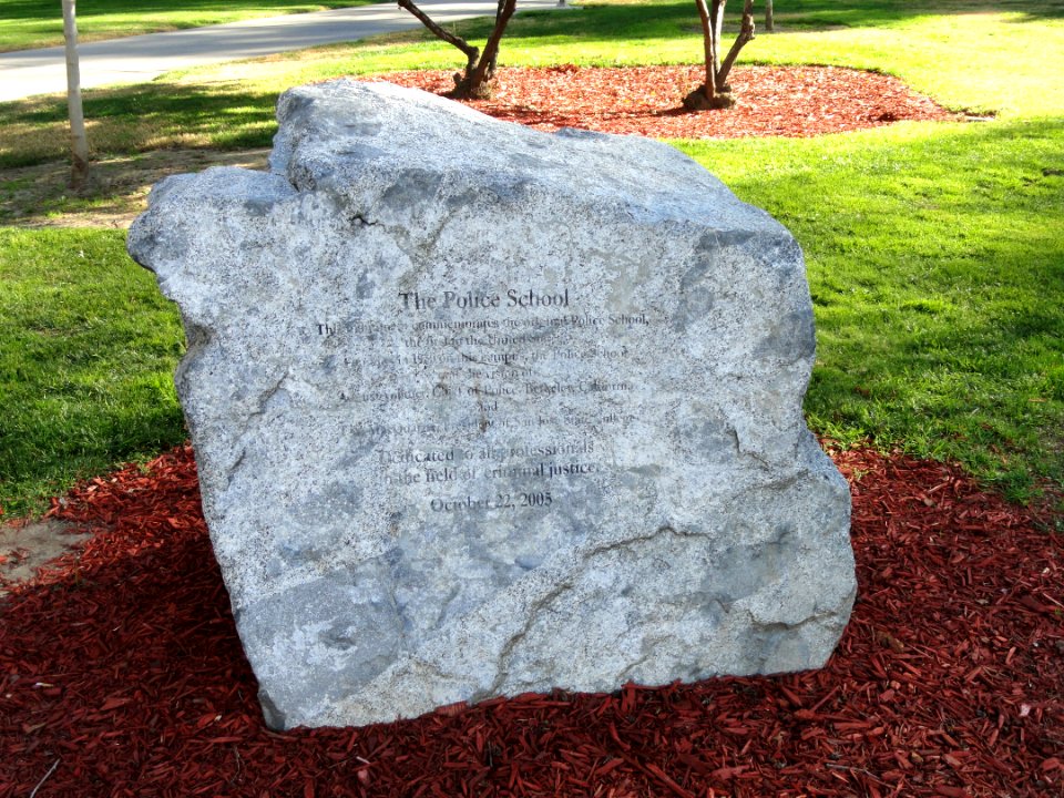 Police School plaque - San José State University - DSC03879