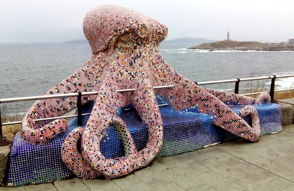 Polbo no Paseo Marítimo da Coruna