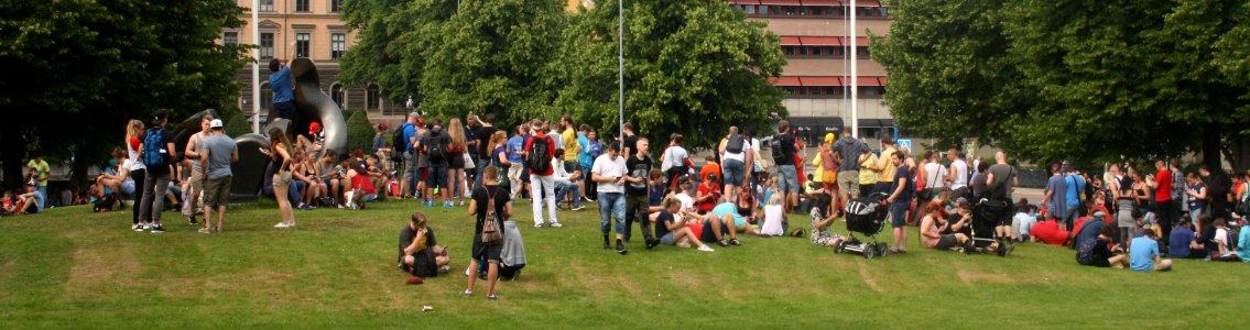 Pokémon Go player in Gävle, Sweden