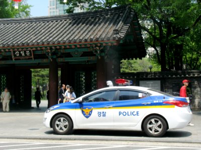 Police car in Seoul, South Korea