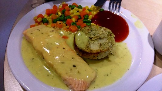 Poached salmon photo