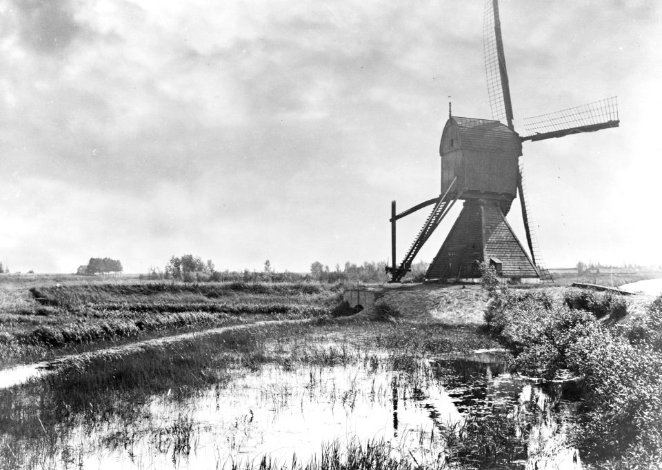 Polders, watermolens, Bestanddeelnr 192-0750