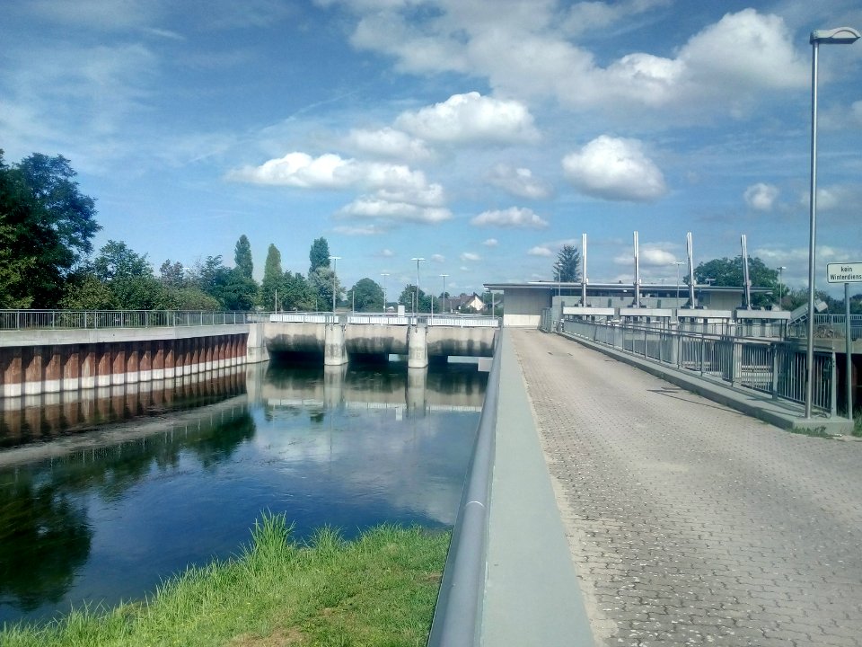 Polder Söllingen-Greffern, Acher, Acherschöpfwerk, Durchlass Teilpolder 2 nach Teilpolder 3