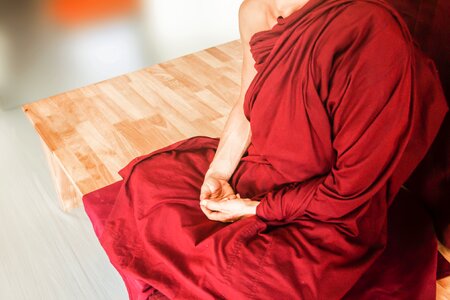 Buddhism theravada meditation photo