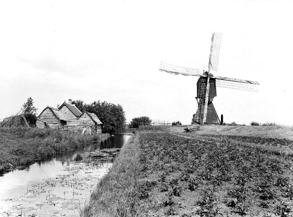 Polders, watermolens, Bestanddeelnr 192-0751