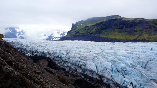 Frozen glacier ice