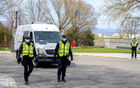 Police du Québec,Manifestation anti-vaccins au Québec 005
