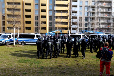 Police at Dresden protest 2020-02-15 10