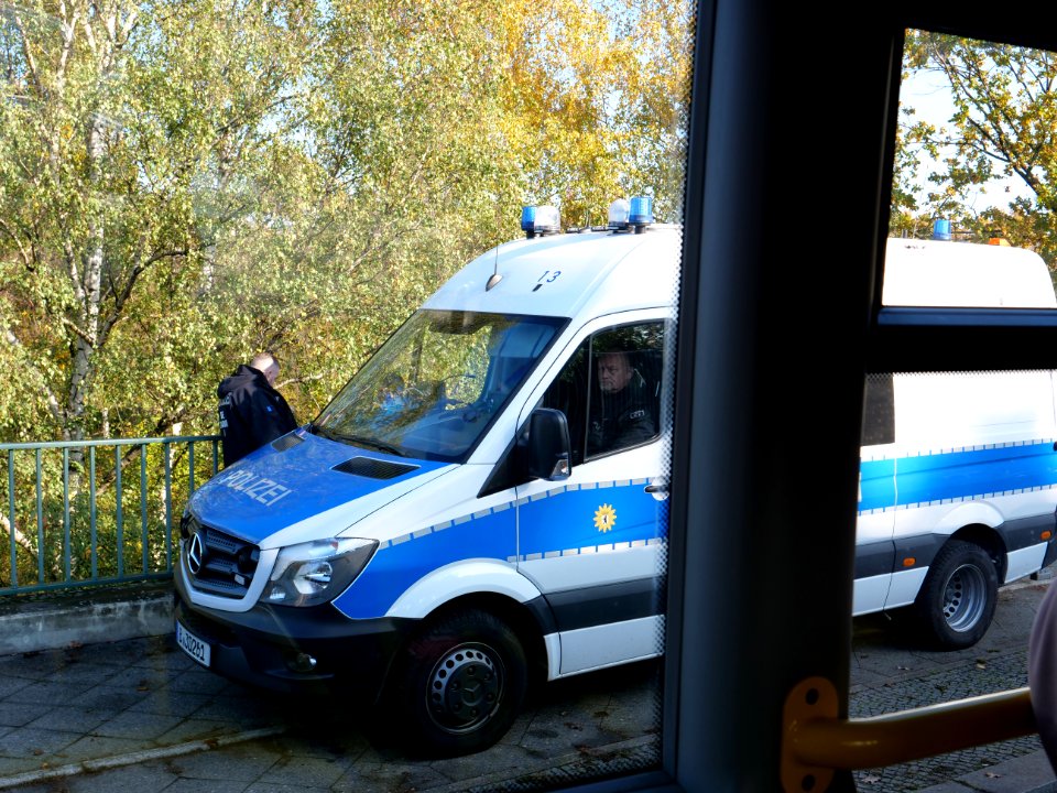 Police controlling at Tegel during AmBodenBleiben protest Berlin 2019 01
