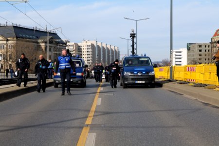 Police at Dresden protest 2020-02-15 16