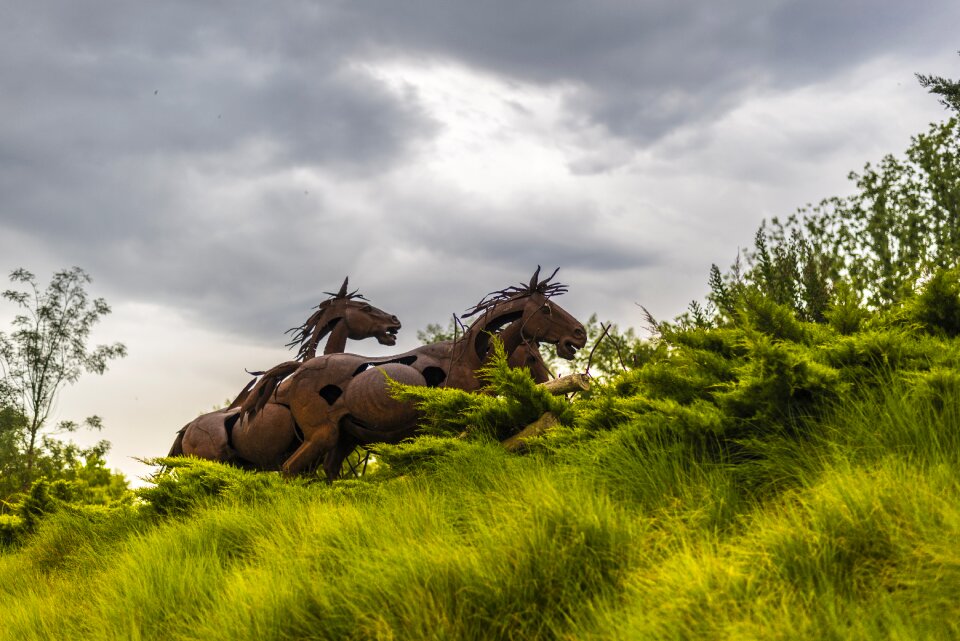 Gardens lleida iron horses