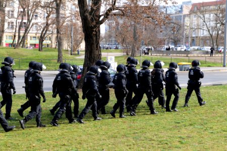 Police at Dresden protest 2020-02-15 08