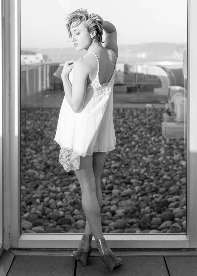 Sexy woman gray model