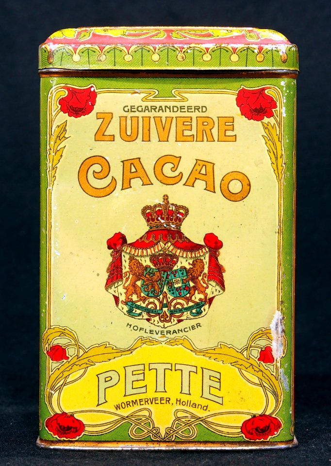 Pette, gegarandeerd Zuivere Cacao blik, foto 1