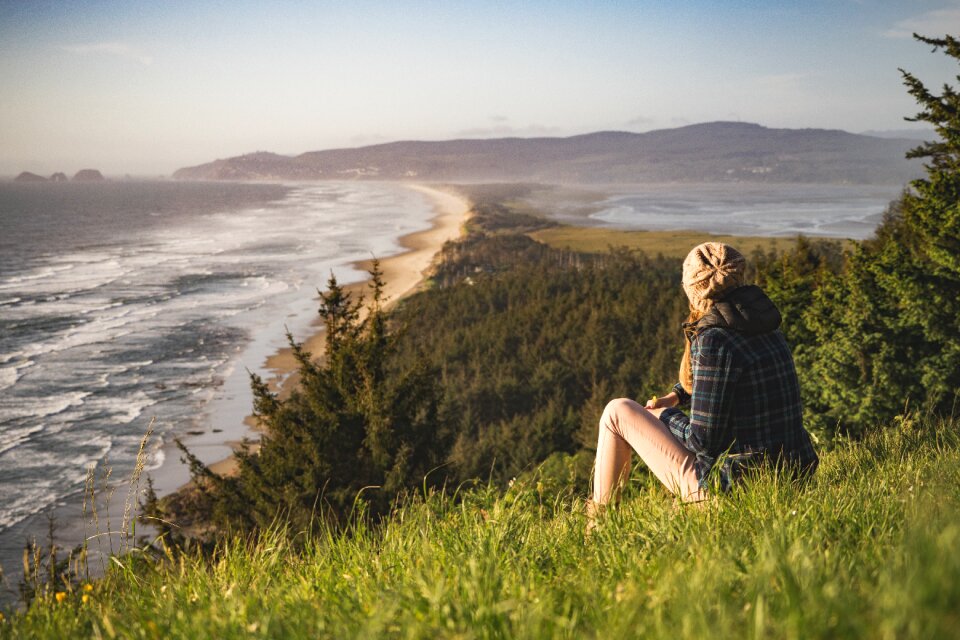 Nature ocean person